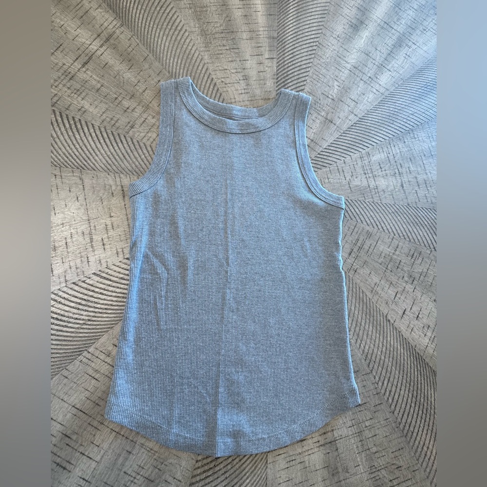 SO Gray Ribbed Tank Top